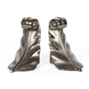 Vintage Neoclassical Acanthus Leaf-Shaped Bookends